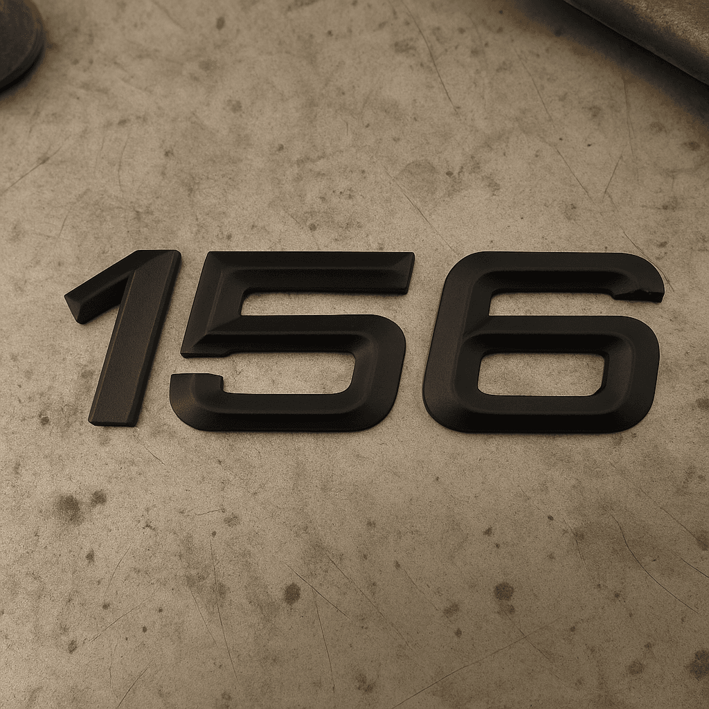 Badge emblème "156" pour Alfa Romeo – Remplacement emblème arrière - Vue 1