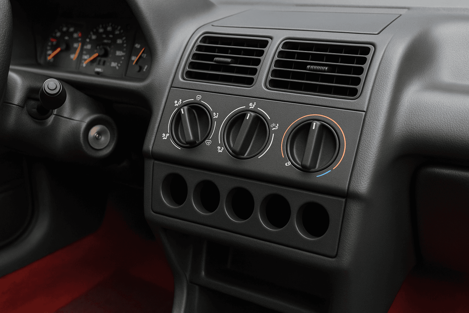 Façade 5 boutons compatible Peugeot 205 Phase 2 - Vue 1